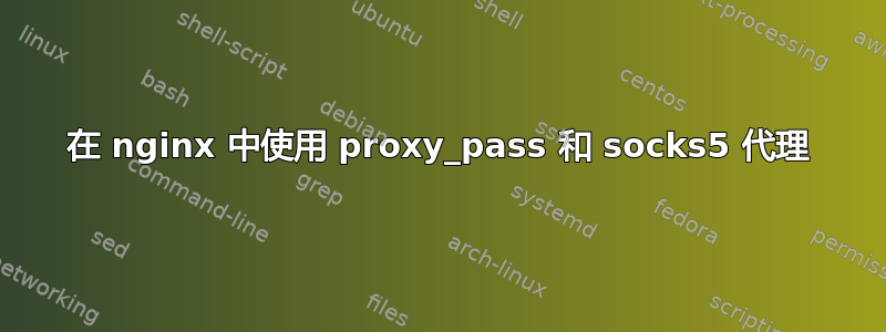 在 nginx 中使用 proxy_pass 和 socks5 代理