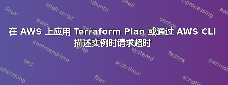 在 AWS 上应用 Terraform Plan 或通过 AWS CLI 描述实例时请求超时