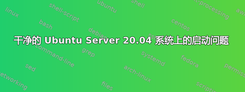 干净的 Ubuntu Server 20.04 系统上的启动问题