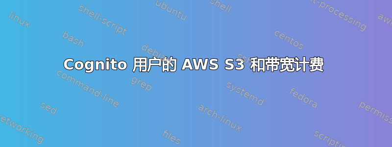 Cognito 用户的 AWS S3 和带宽计费