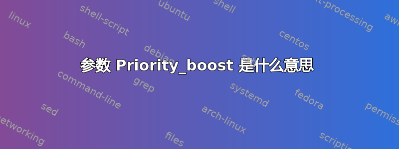 参数 Priority_boost 是什么意思