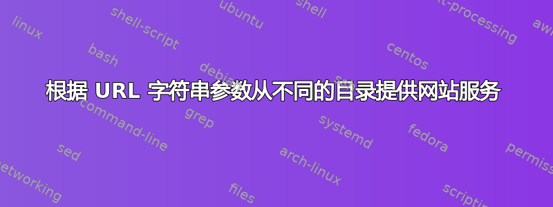 根据 URL 字符串参数从不同的目录提供网站服务