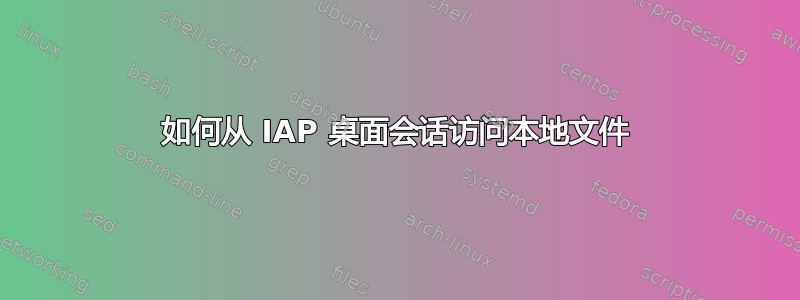 如何从 IAP 桌面会话访问本地文件