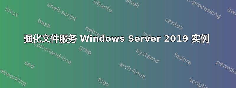 强化文件服务 Windows Server 2019 实例