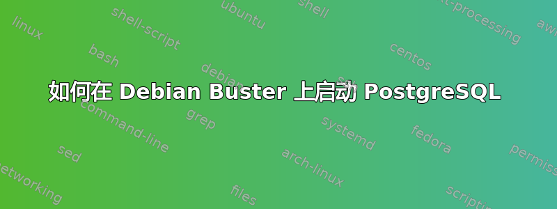 如何在 Debian Buster 上启动 PostgreSQL