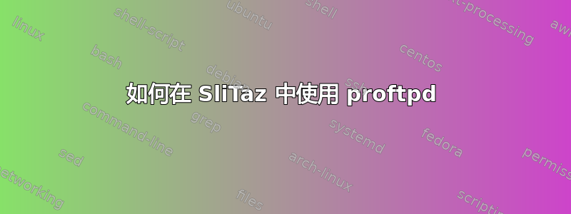 如何在 SliTaz 中使用 proftpd