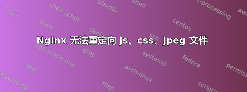 Nginx 无法重定向 js、css、jpeg 文件