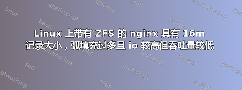 Linux 上带有 ZFS 的 nginx 具有 16m 记录大小，弧填充过多且 io 较高但吞吐量较低