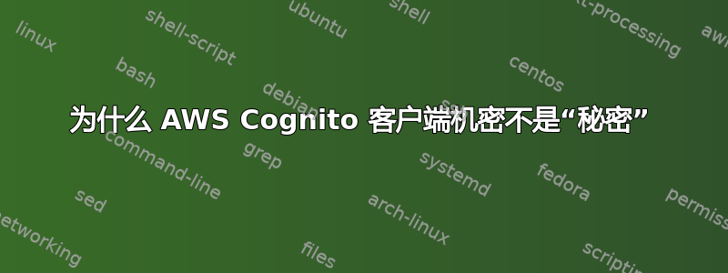 为什么 AWS Cognito 客户端机密不是“秘密”