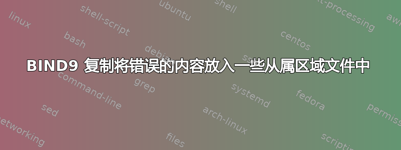 BIND9 复制将错误的内容放入一些从属区域文件中