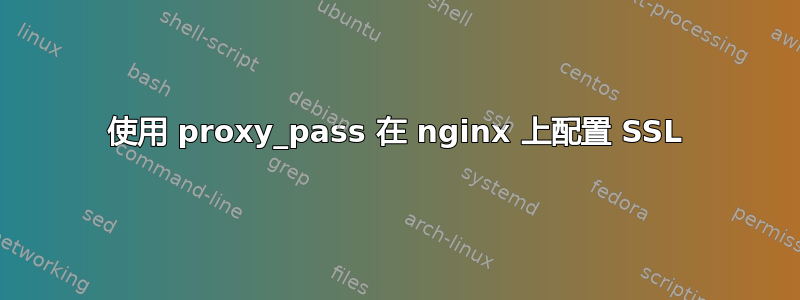 使用 proxy_pass 在 nginx 上配置 SSL