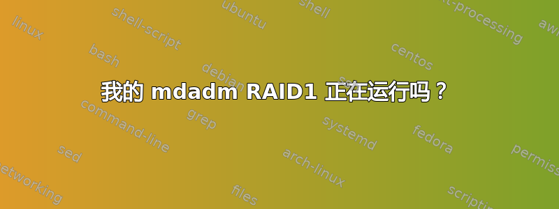 我的 mdadm RAID1 正在运行吗？