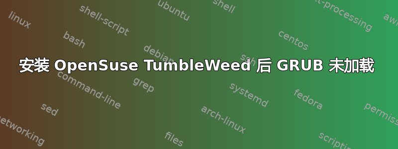 安装 OpenSuse TumbleWeed 后 GRUB 未加载