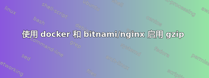 使用 docker 和 bitnami/nginx 启用 gzip