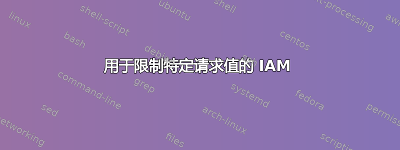 用于限制特定请求值的 IAM