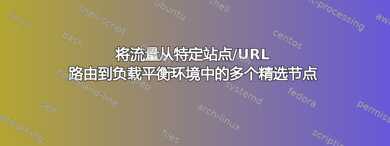 将流量从特定站点/URL 路由到负载平衡环境中的多个精选节点