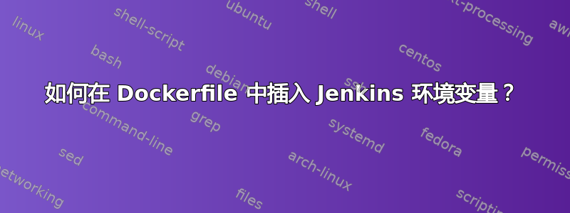 如何在 Dockerfile 中插入 Jenkins 环境变量？