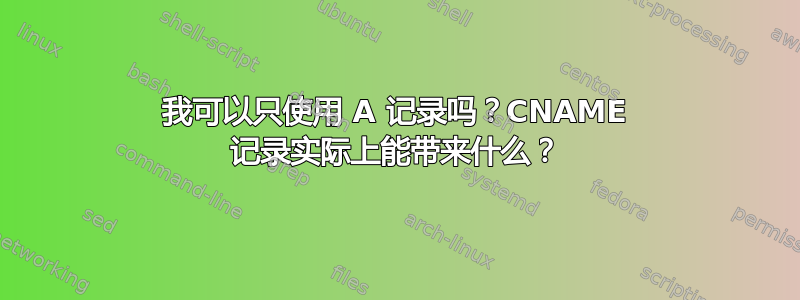 我可以只使用 A 记录吗？CNAME 记录实际上能带来什么？