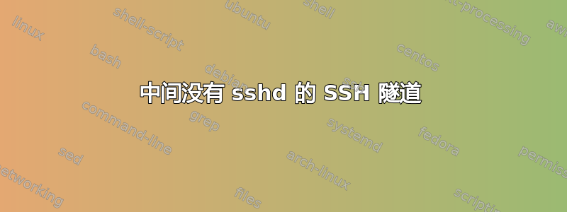 中间没有 sshd 的 SSH 隧道