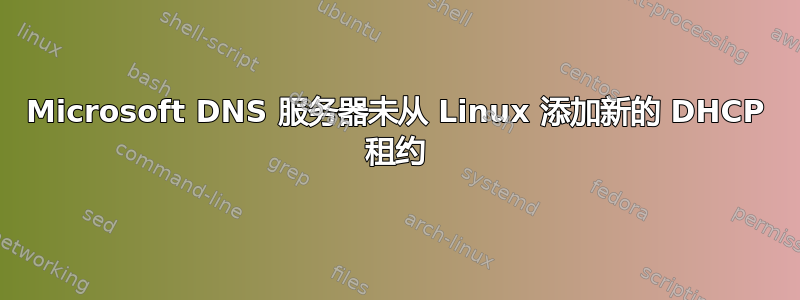 Microsoft DNS 服务器未从 Linux 添加新的 DHCP 租约