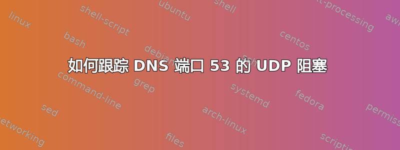 如何跟踪 DNS 端口 53 的 UDP 阻塞