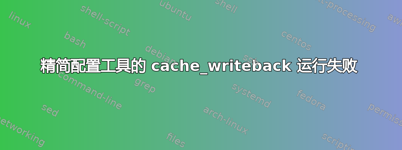 精简配置工具的 cache_writeback 运行失败