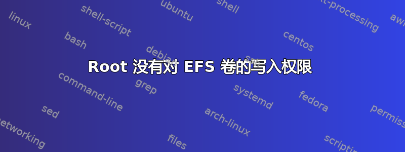 Root 没有对 EFS 卷的写入权限