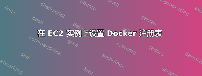 在 EC2 实例上设置 Docker 注册表