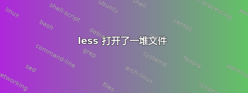 less 打开了一堆文件