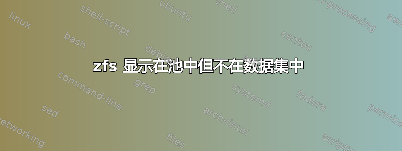 zfs 显示在池中但不在数据集中