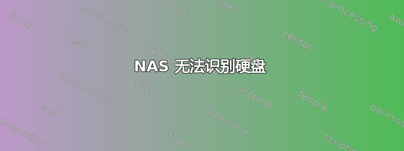 NAS 无法识别硬盘