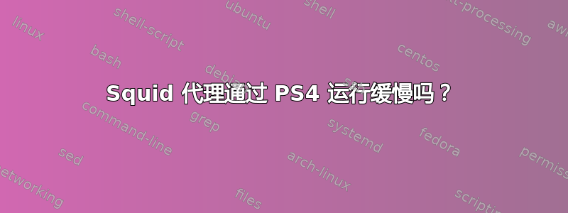 Squid 代理通过 PS4 运行缓慢吗？