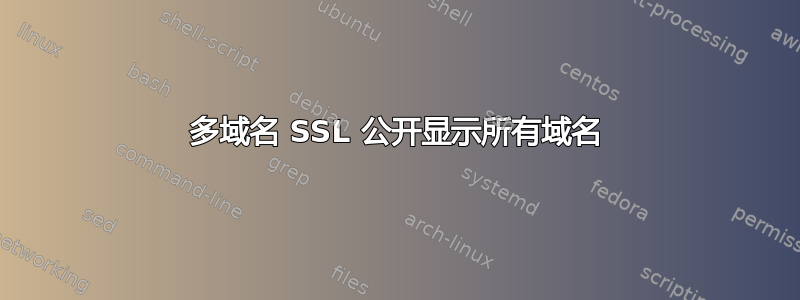 多域名 SSL 公开显示所有域名