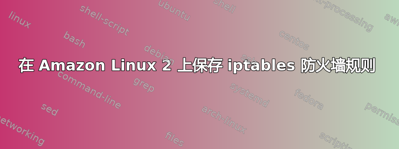 在 Amazon Linux 2 上保存 iptables 防火墙规则