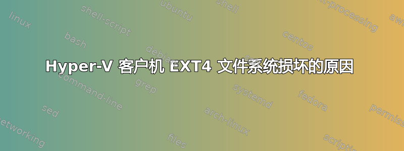 Hyper-V 客户机 EXT4 文件系统损坏的原因