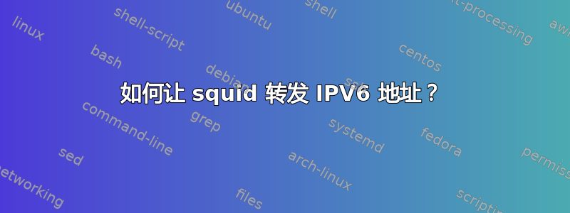 如何让 squid 转发 IPV6 地址？