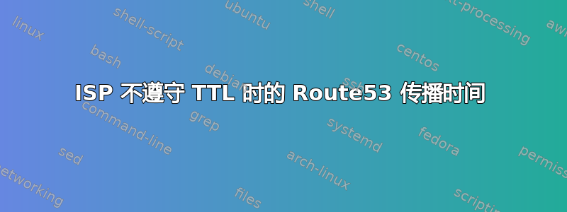 ISP 不遵守 TTL 时的 Route53 传播时间