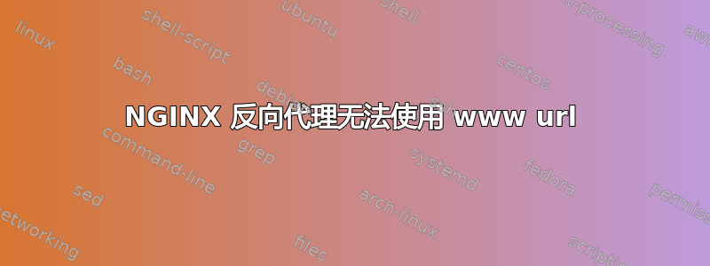 NGINX 反向代理无法使用 www url