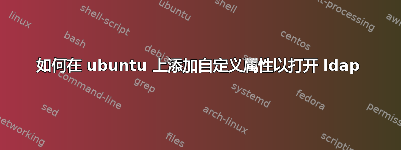 如何在 ubuntu 上添加自定义属性以打开 ldap