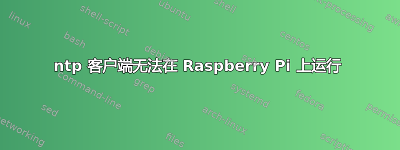 ntp 客户端无法在 Raspberry Pi 上运行