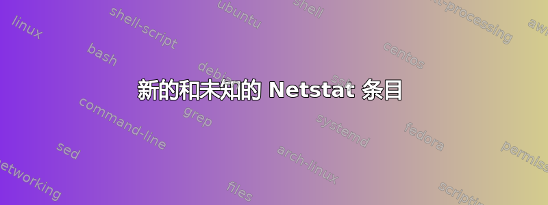 新的和未知的 Netstat 条目