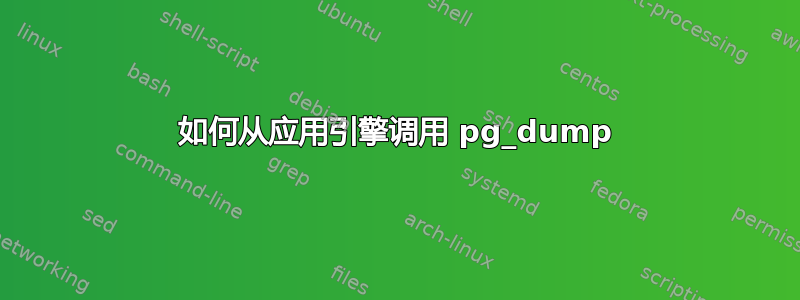 如何从应用引擎调用 pg_dump