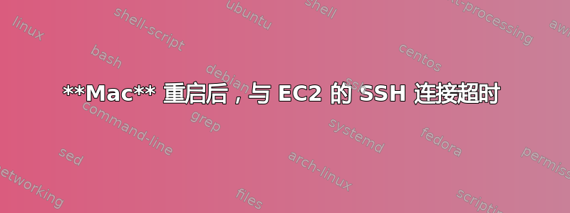 **Mac** 重启后，与 EC2 的 SSH 连接超时