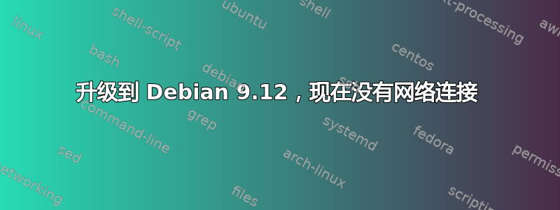 升级到 Debian 9.12，现在没有网络连接