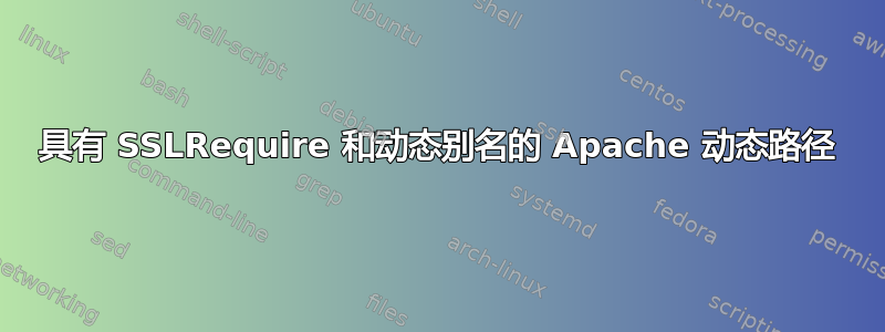 具有 SSLRequire 和动态别名的 Apache 动态路径