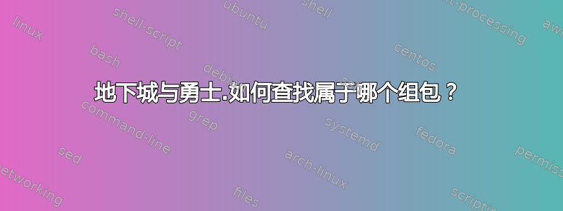 地下城与勇士.如何查找属于哪个组包？