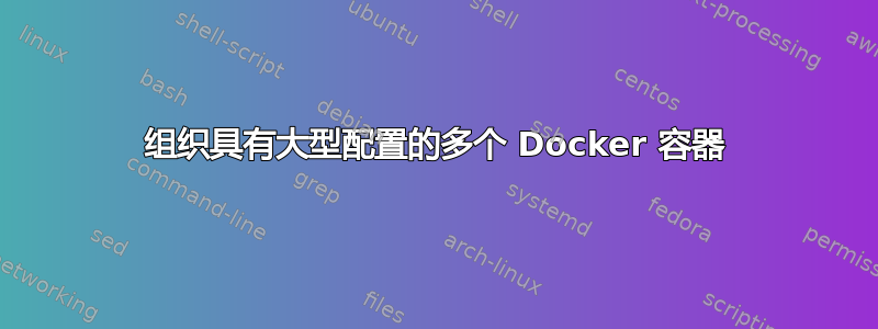 组织具有大型配置的多个 Docker 容器