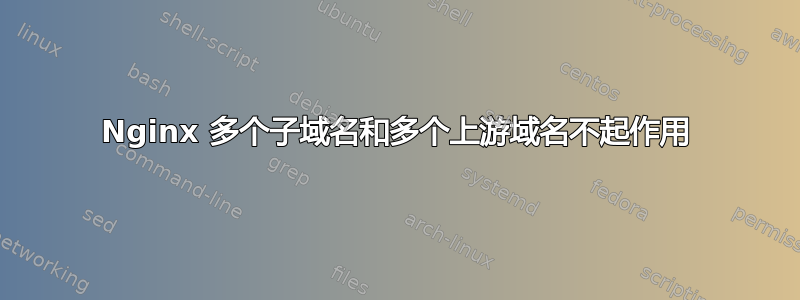 Nginx 多个子域名和多个上游域名不起作用