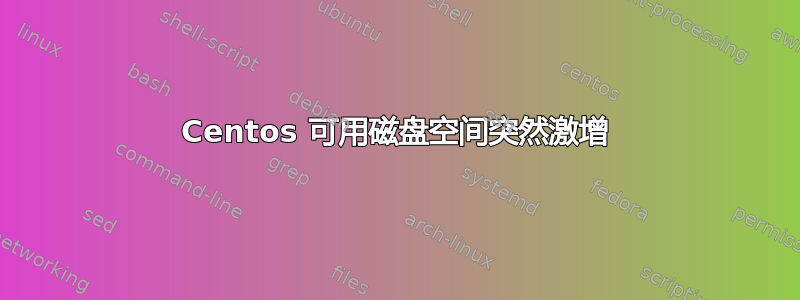 Centos 可用磁盘空间突然激增