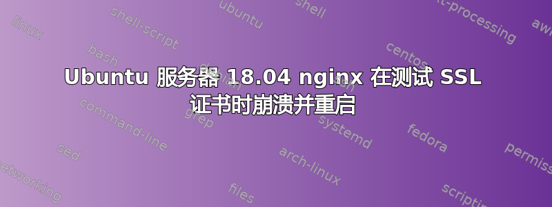 Ubuntu 服务器 18.04 nginx 在测试 SSL 证书时崩溃并重启